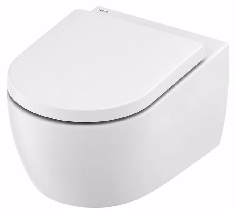 Set TECEloft, sanitario per WC con scarico a ciclone e copriwater dal design classico ed elegante, modello 9700224