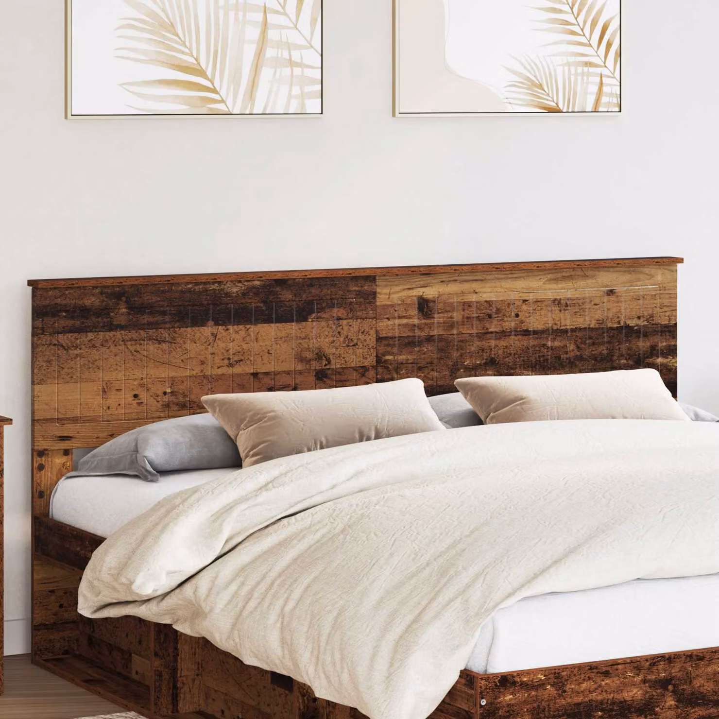 Testiera per letto moderna vidaXL in legno ingegnerizzato marrone, L: 183 cm, H: 90 cm, P: 32 cm