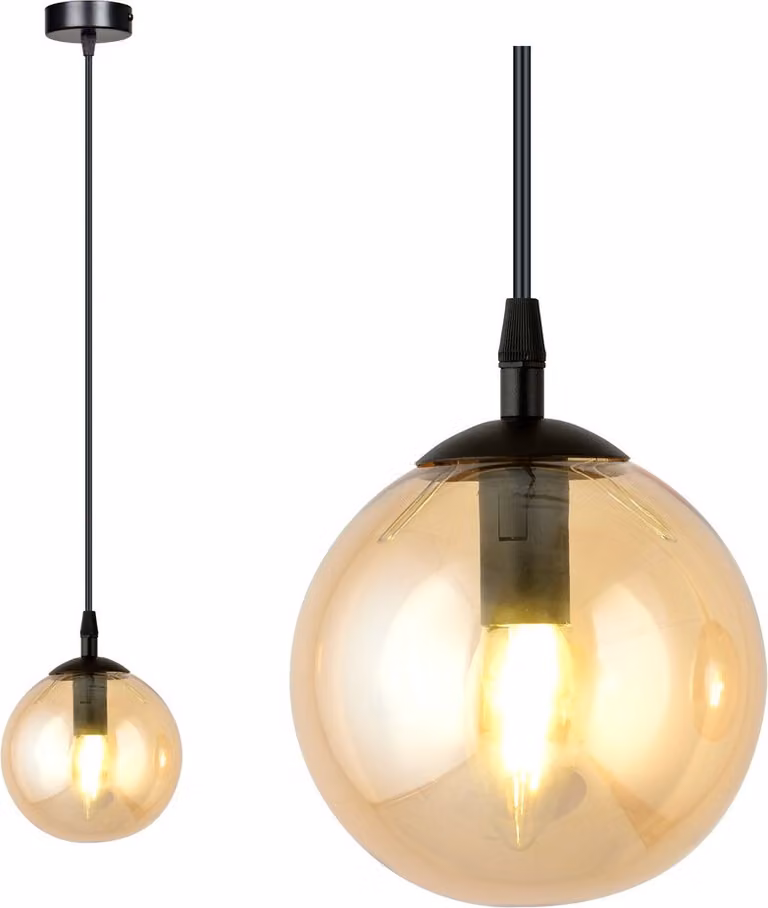 LAMPADA A SOSPENSIONE Emibig 1xE14 40W COSMO 1 NERO MIELE 713/1