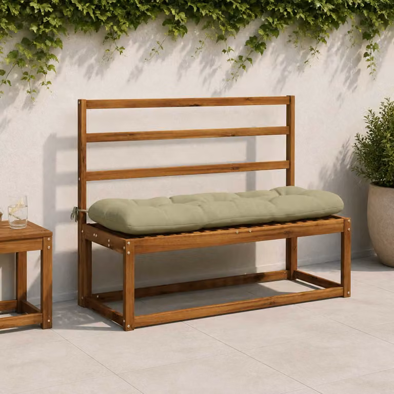 Cuscino per panchina vidaXL VIANEN verde chiaro in poliestere con rivestimento rimovibile L 120 x P 40 x H 12 cm