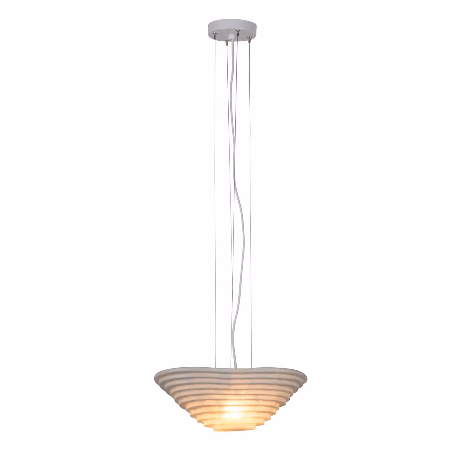 Forestier Lampada a sospensione Nebulis, dimmerabile, Bianco / Opale, Soggiorno / Sala da pranzo, Tessuto / Stoffa / Seta, Design, Lampada a sospensione