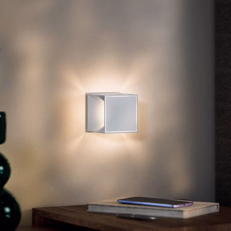 Sigor Nutalis mini lampada da tavolo LED ricaricabile, grigio nebbia, IP54, mini, dimmerabile, Alluminio / Grigio / Zincato, Soggiorno / Sala da pranzo, Alluminio