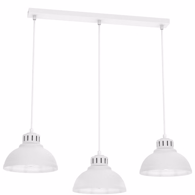 Lampada a sospensione a tre lamelle bianca SVEN 9077 Luminex