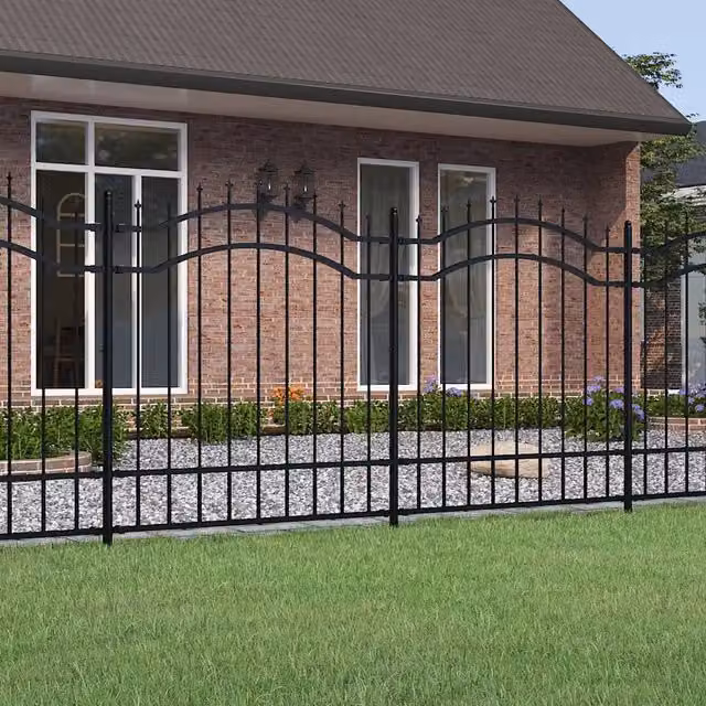 Recinzione Giardino Woerden con Punta a Lancia Nera 240x125 cm 151081