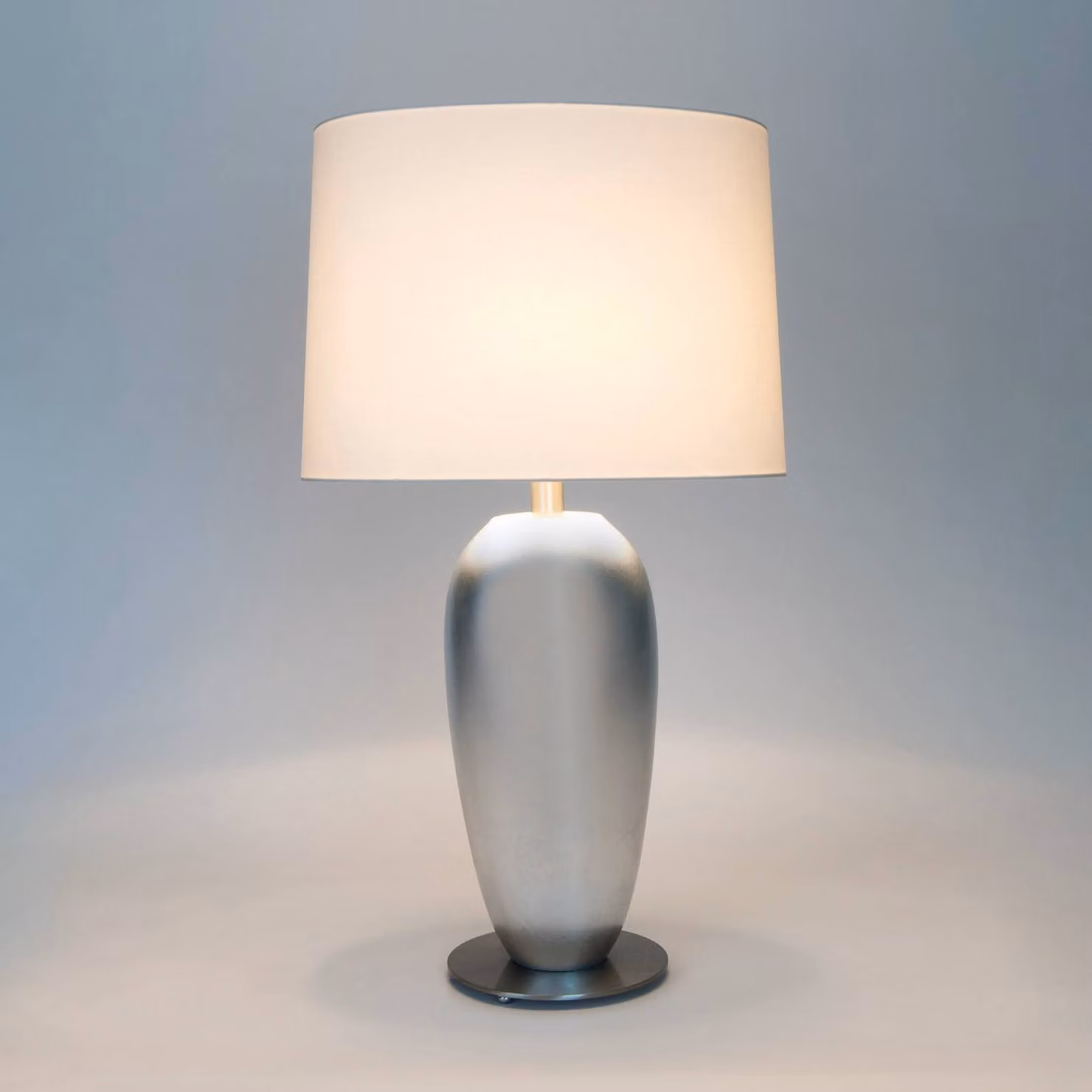 Holländer Lampada da tavolo LAMBDA OVAL, Cromo / Argento, Soggiorno / Sala da pranzo, Ceramica, Lampada da tavolo
