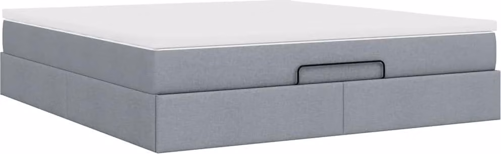 Struttura Letto Pouf con Materasso 180x200 cm in Tessuto