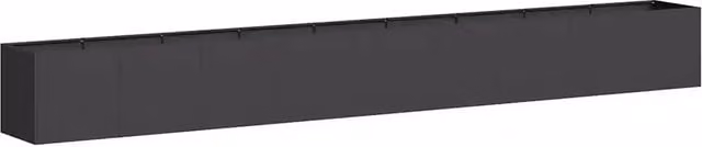 Fioriera moderna HELLOSHOP26 in acciaio nero per giardino o terrazzo L: 360 cm, P: 40 cm, H: 40 cm
