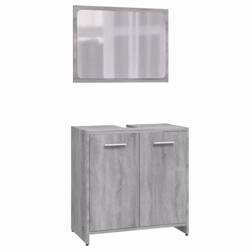 Helloshop26 Mobile da bagno spazioso elegante 60 x 33 x 61 cm in legno di ingegneria Sonoma grigio 02_0048181