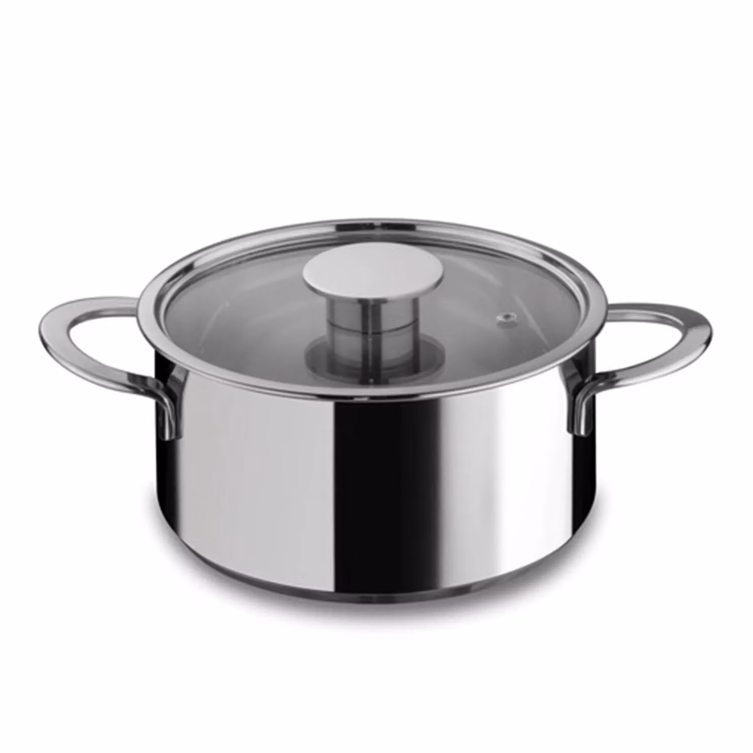 Casseruola in acciaio inox per induzione con coperchio linea Gourmet, 20cm