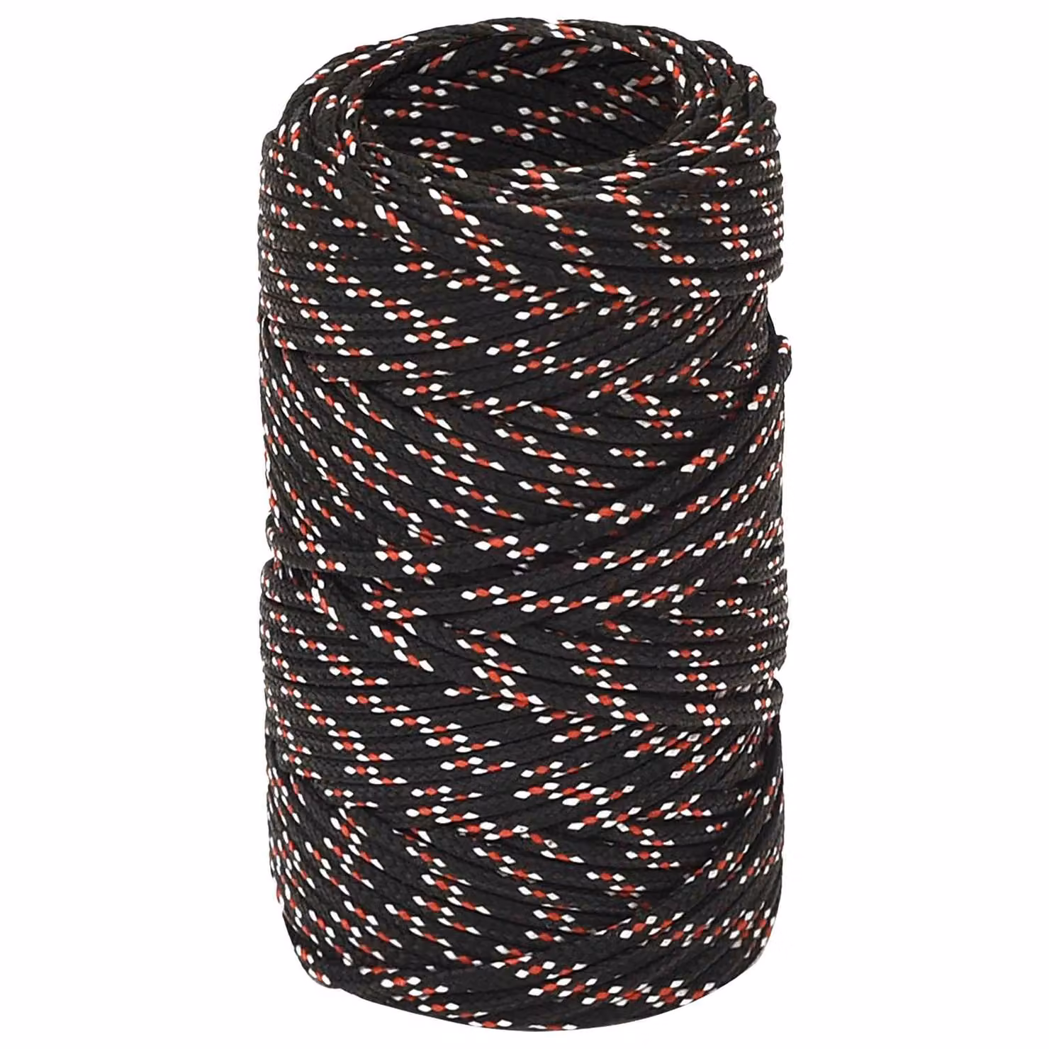 Corda multiuso vidaXL in plastica, Nero e Rosso, Lunghezza: 100 m, Diametro: 2 mm, Carico massimo: 27 kg