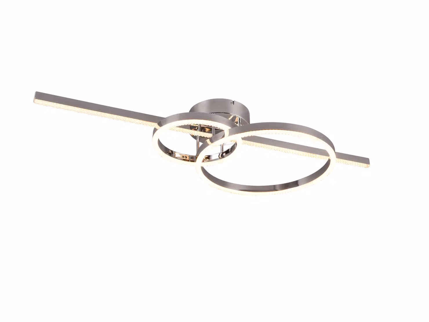 MONTILLA LED 54W dimmerabile moderna lampada da soffitto geometrica in argento di Trio