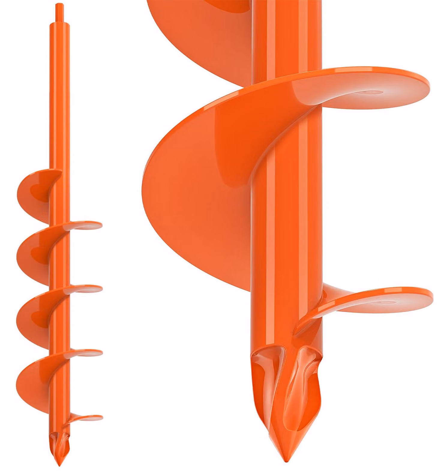 Trapano a spirale per scavi, dimensioni 61 x 10 cm, ideale per la creazione di fori nel terreno, adatto per giardini e lavori di scavo