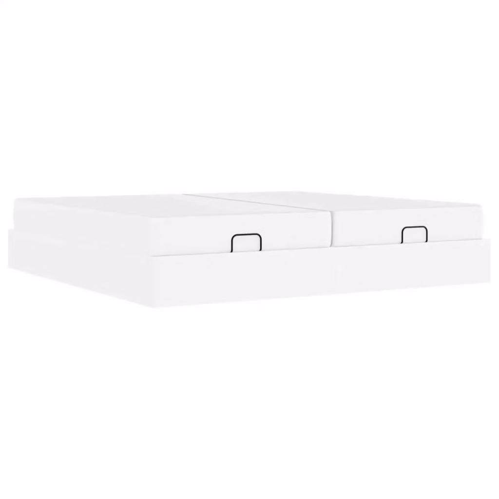 Set letto con struttura in ecopelle e materasso in schiuma vidaXL Bianco 100x200 cm – 2