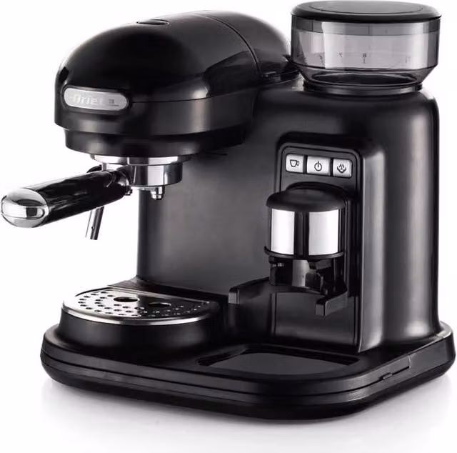 Macchina per caffè espresso Ariete Moderna con macinatore e cappuccinatore, 15 bar, colore nero
