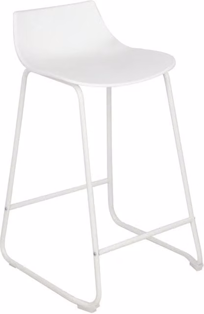 Set di 2 Sgabelli Derek Casa Collection con Seduta in PP Bianco Opaco