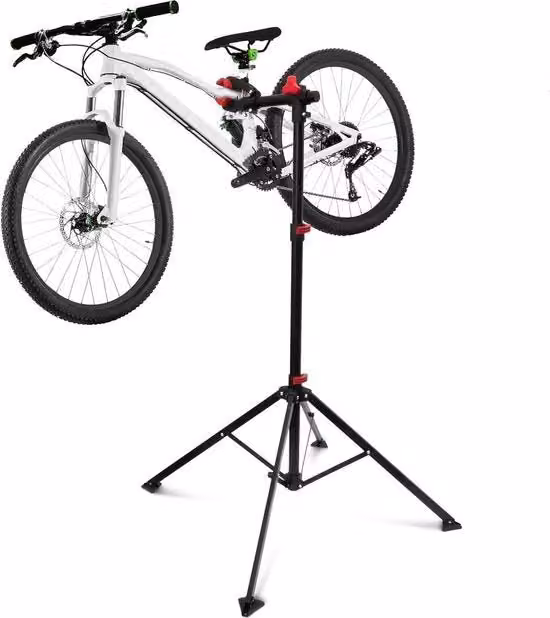 Supporto di Montaggio per Bicicletta Regolabile in Altezza in Acciaio Nero