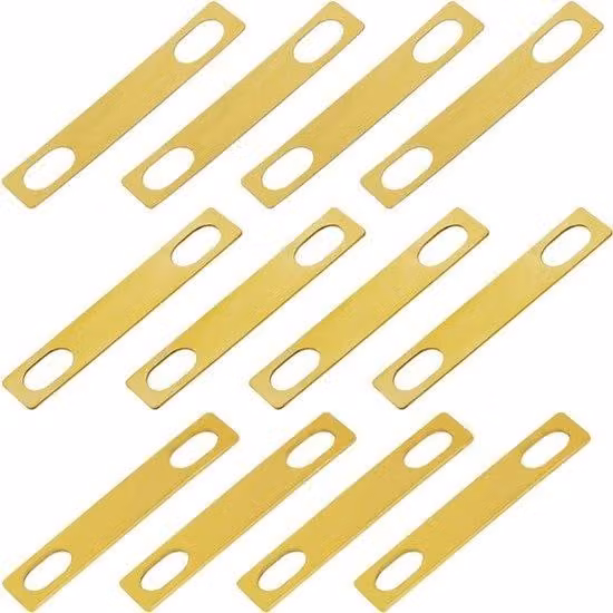 Spessori metallici da 0,2-1 mm per chitarra elettrica, set da 12 pezzi, cromati