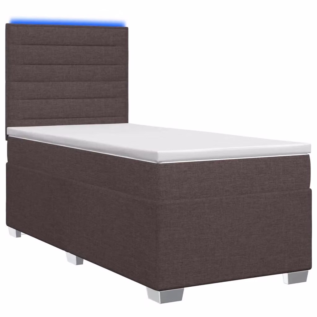 Letto box spring con materasso vidaXL in tessuto con base a sollevamento, illuminazione sottostante e porta USB, L/P: 100 x 200 cm – 2