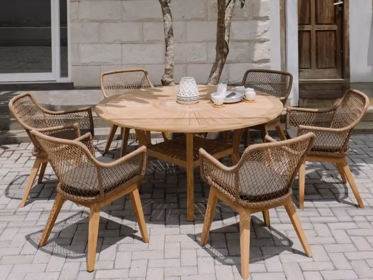 Mountfield Tavolo Da Giardino Rotondo COLOSSEUM Ø155 cm Teak