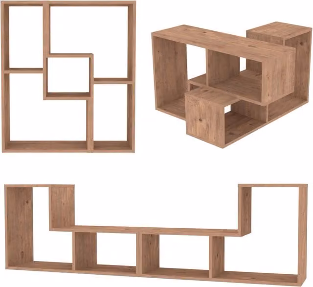 Set di mobili modulari effetto rovere 03_0010688