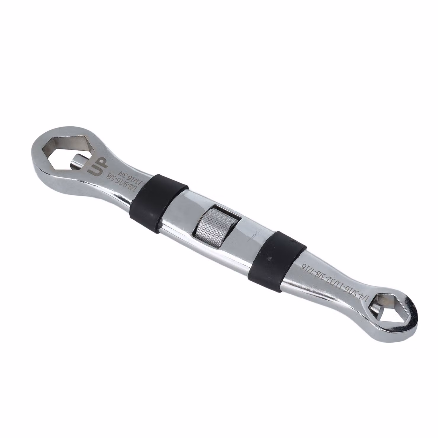 Chiave inglese 23 in 1, regolabile, multifunzionale, a doppia faccia, in acciaio al cromo-vanadio, a becchi piatti, manico corto, 7–19 mm