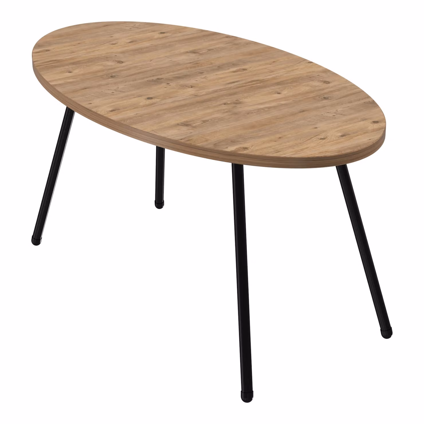 In And OutdoorMatch tavolino ovale Brioni - 43 x 90 x 50 cm - colori del legno - truciolato e metallo - bellissimo design