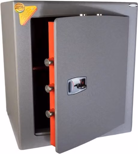Cassaforte a mobile Technomax DMK/7 in acciaio grigio con apertura a chiave 10 mm L/P/H: 49 x 40 x 43 cm