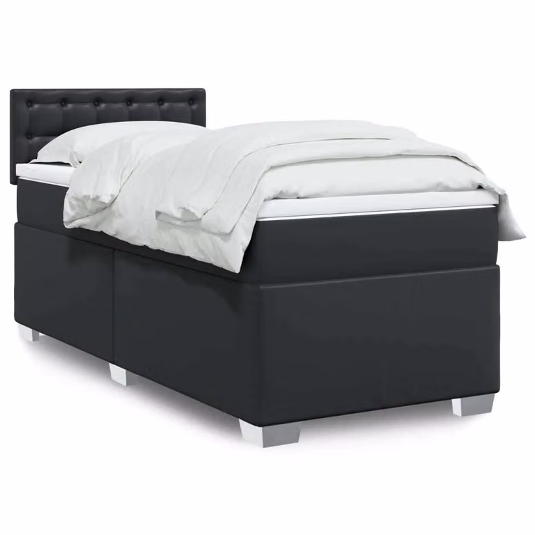 Maison Exclusive - Letto boxspring con materasso nero 80x200 cm in ecopelle