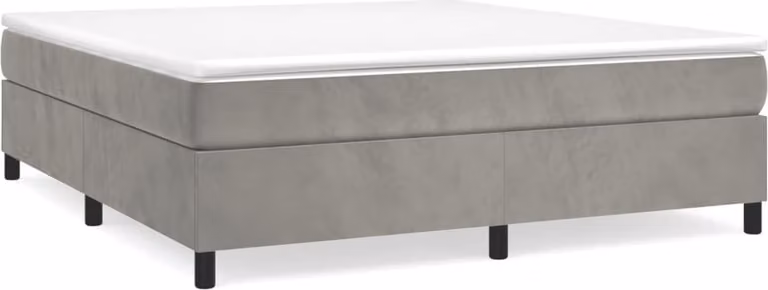 Struttura Letto a Rete a Molle Grigio Chiaro 160x200 cm Velluto