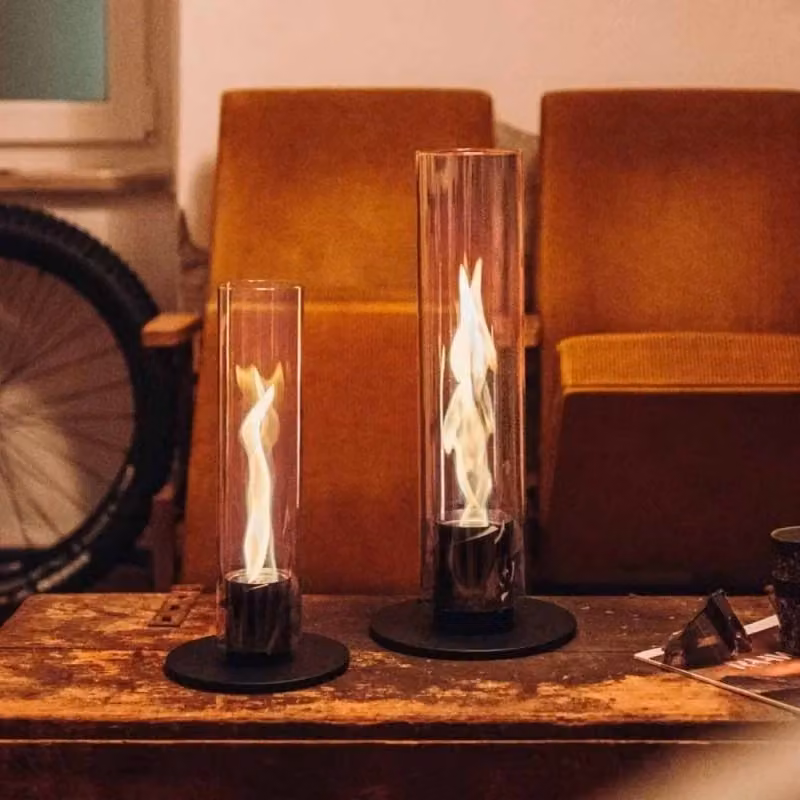 Lampada da tavolo a bioetanolo SPIN 90 Höfats colore grigio – 2