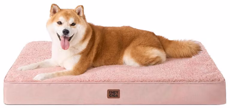 Cuccia ortopedica per cani, colore rosa scuro, dimensioni 91x68 cm, adatta a cani di taglia media