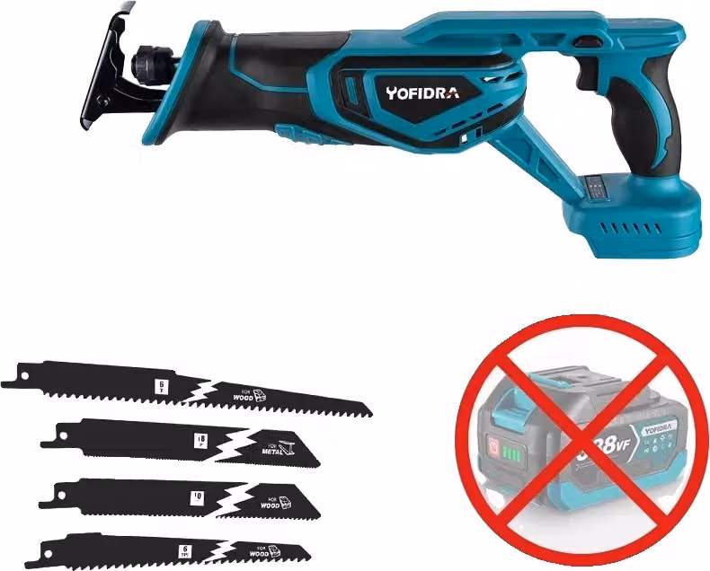 sega alternativa da 18 V, motore brushless da 3000 W, regolazione continua della velocità, batteria NO