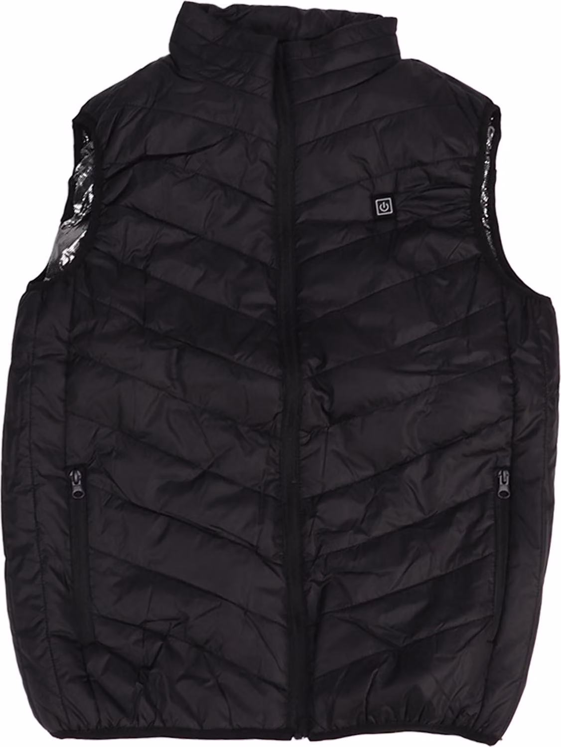 Gilet riscaldato da uomo Smart USB Riscaldamento elettrico termico invernale 9 zone Nero XL