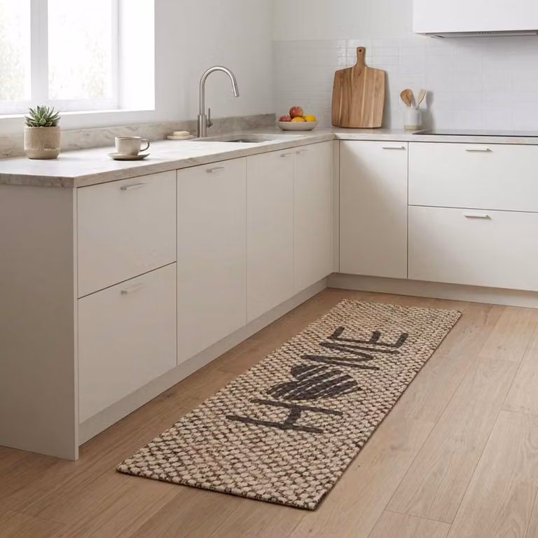 Tappeto da cucina vidaXL beige moderno, lavabile e antiscivolo, L: 300 cm, P: 60 cm, 100% Poliammide