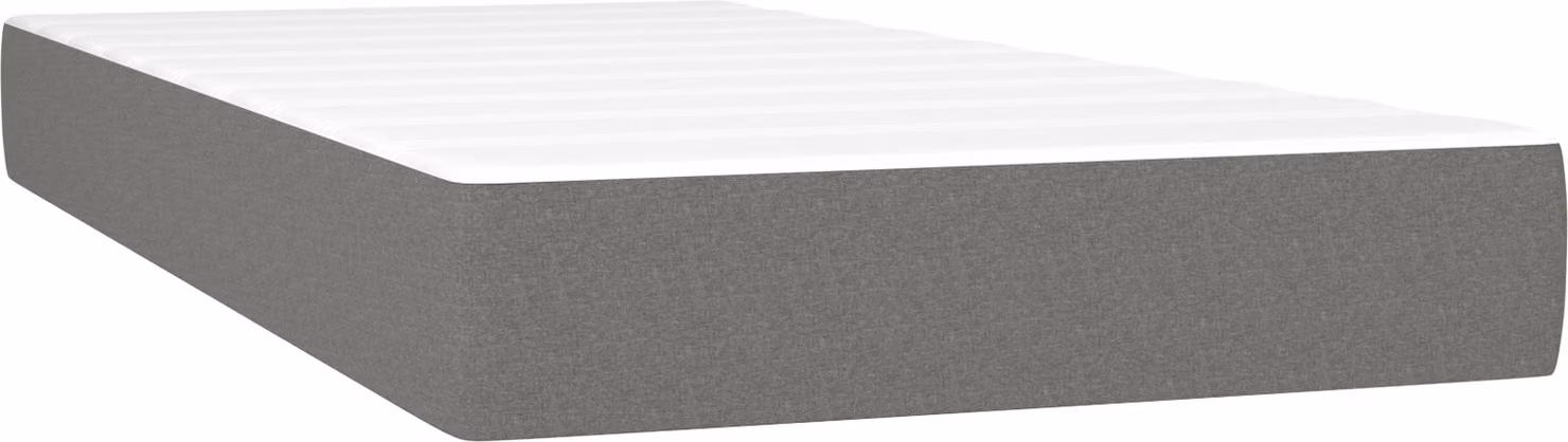 Materasso Molle Insacchettate Rigidità Media Grigio Scuro 120x190x20 Tessuto