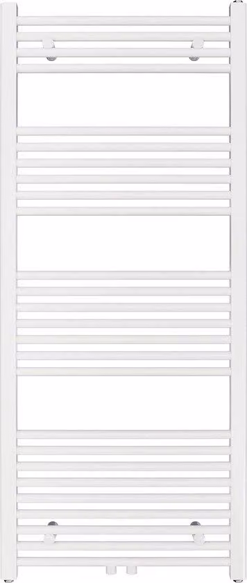 Radiatore da bagno 60 x 140 cm | Potenza termica 547 Watt | Scaldasalviette | Attacco a parete 50 mm | Bianco