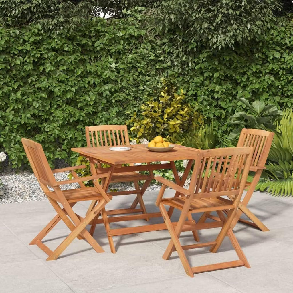 Maison Exclusive - Set da pranzo da giardino in legno massello di acacia, 5 pezzi