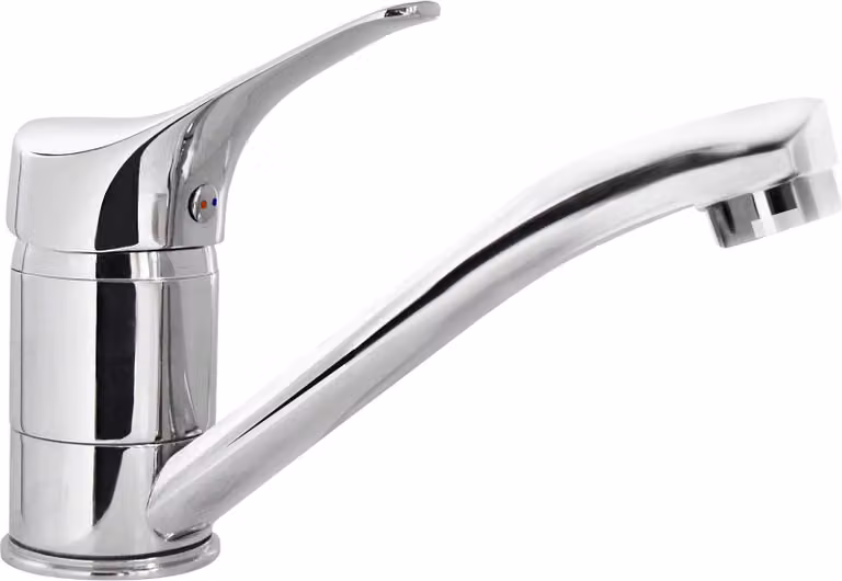Basin mixer with swivel spout
