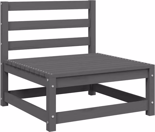 Set di 2 Divani da Giardino vidaXL in Pino Massello con Cuscini Grigio Antracite