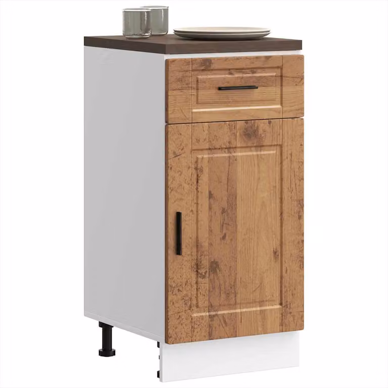Base da cucina moderna vidaXL in legno multistrato e MDF, colore marrone, L: 46 cm, P: 40 cm, H: 81,5 cm