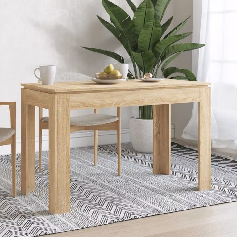 The Living Store tavolo da pranzo in rovere Sonoma 120x60x76 cm materiale a base di legno