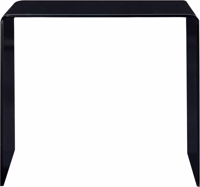 Tavolino da salotto quadrato vidaXL in vetro nero lucido L/P/H: 50 x 50 x 45 cm
