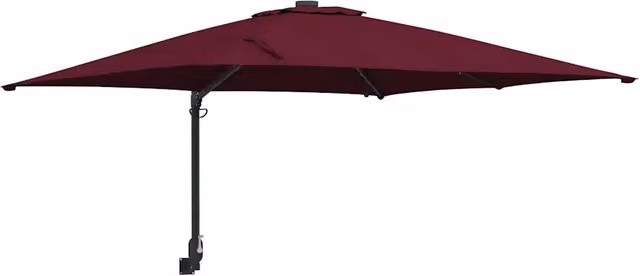 Ombrello parasole da giardino DESIGN IN rosso bordeaux in poliestere e acciaio L: 247,5 cm, P: 248,5 cm, H: 160 cm