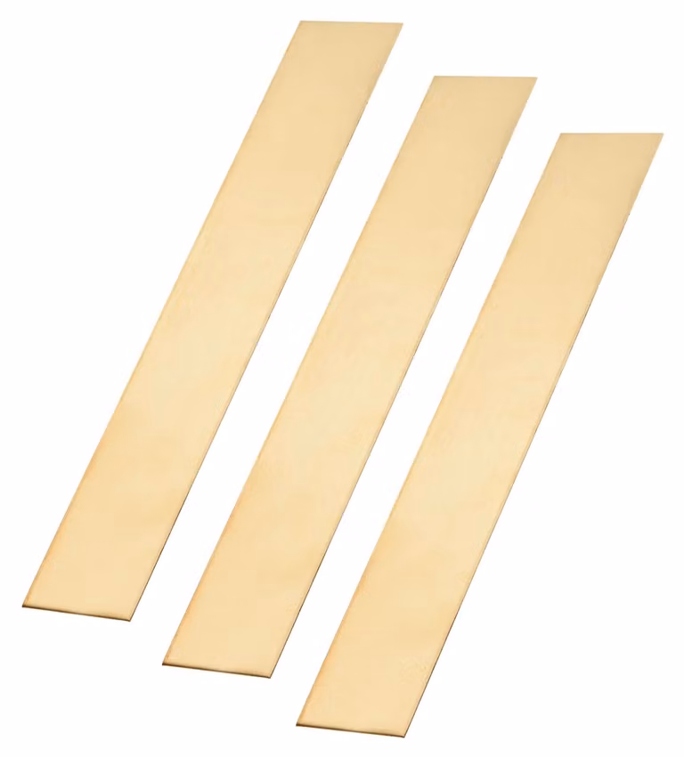 3 barre piatte in ottone, dimensioni 0,6 x 51 x 305 mm, ideali per progetti fai-da-te e lavori artigianali