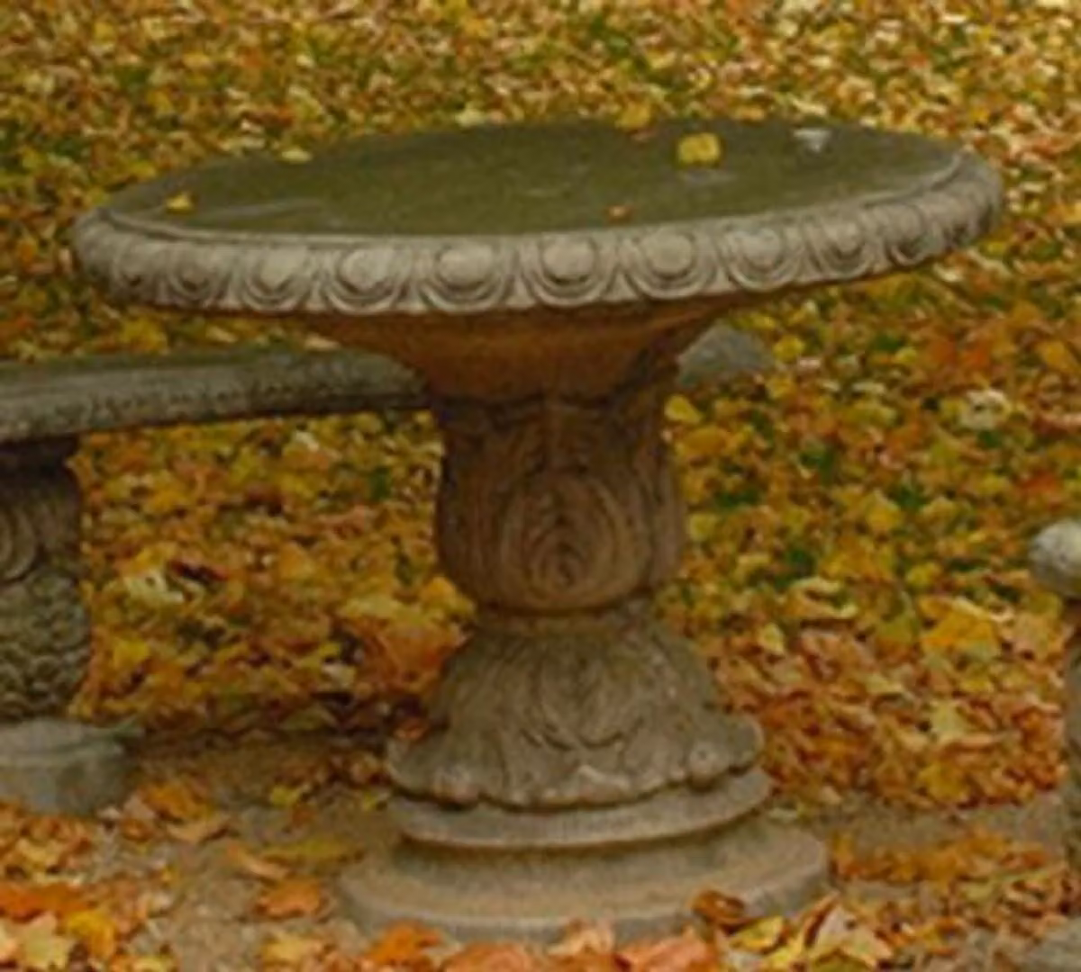 Casa Padrino Tavolo da giardino barocco grigio Ø 90 x h. 74 cm - Arredo giardino in stile barocco