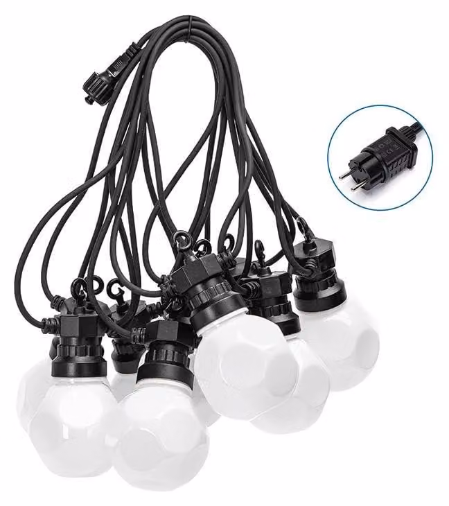 Catena luminosa a LED, 8 metri, luce bianco caldo, a bassa tensione, per decorazioni