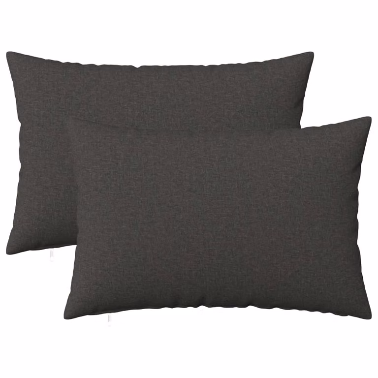 Set di 2 cuscini vidaXL HEERLEN in tessuto grigio con rivestimento lavabile L: 60 cm, P: 40 cm, H: 40 cm
