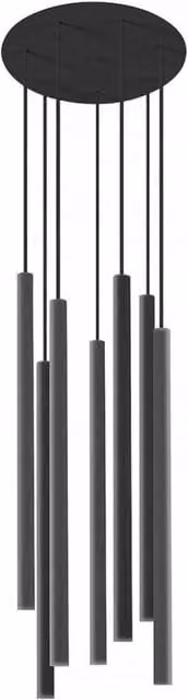 Lampadario a sospensione Nowodvorski Lighting Laser in metallo nero con 7 luci, Ø 30 cm – 1