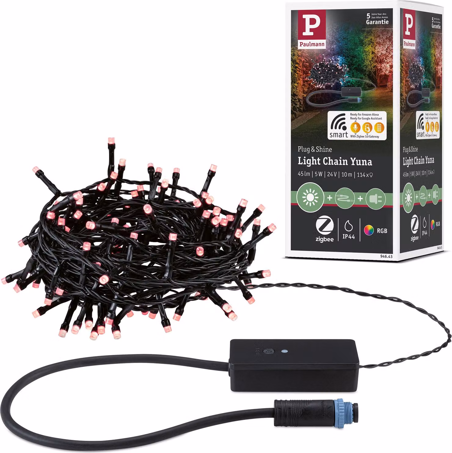 Paulmann Plug & Shine Catena luminosa a LED Yuna RGB 12,4 m