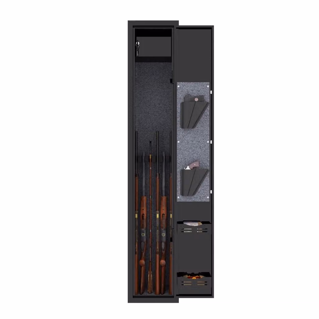 Armadio per armi XYLO in acciaio nero con serratura elettronica H 138 x L 25 x P 25 cm – 2